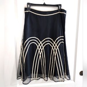 LOFT Petites Sz 8P Skirt with Tulle Top Layer